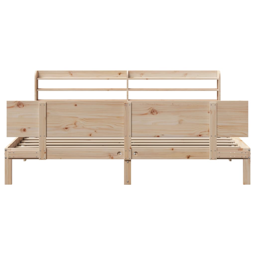 Bed Frame with Headboard without Mattress 200x200 cm